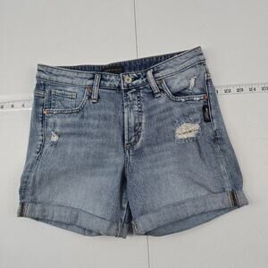 Silver Jeans boyfriend shorts‎ womens denim 24 blue L4.5 5217